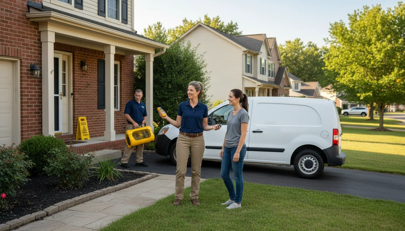 Residential water damage restoration in Landisville, PA